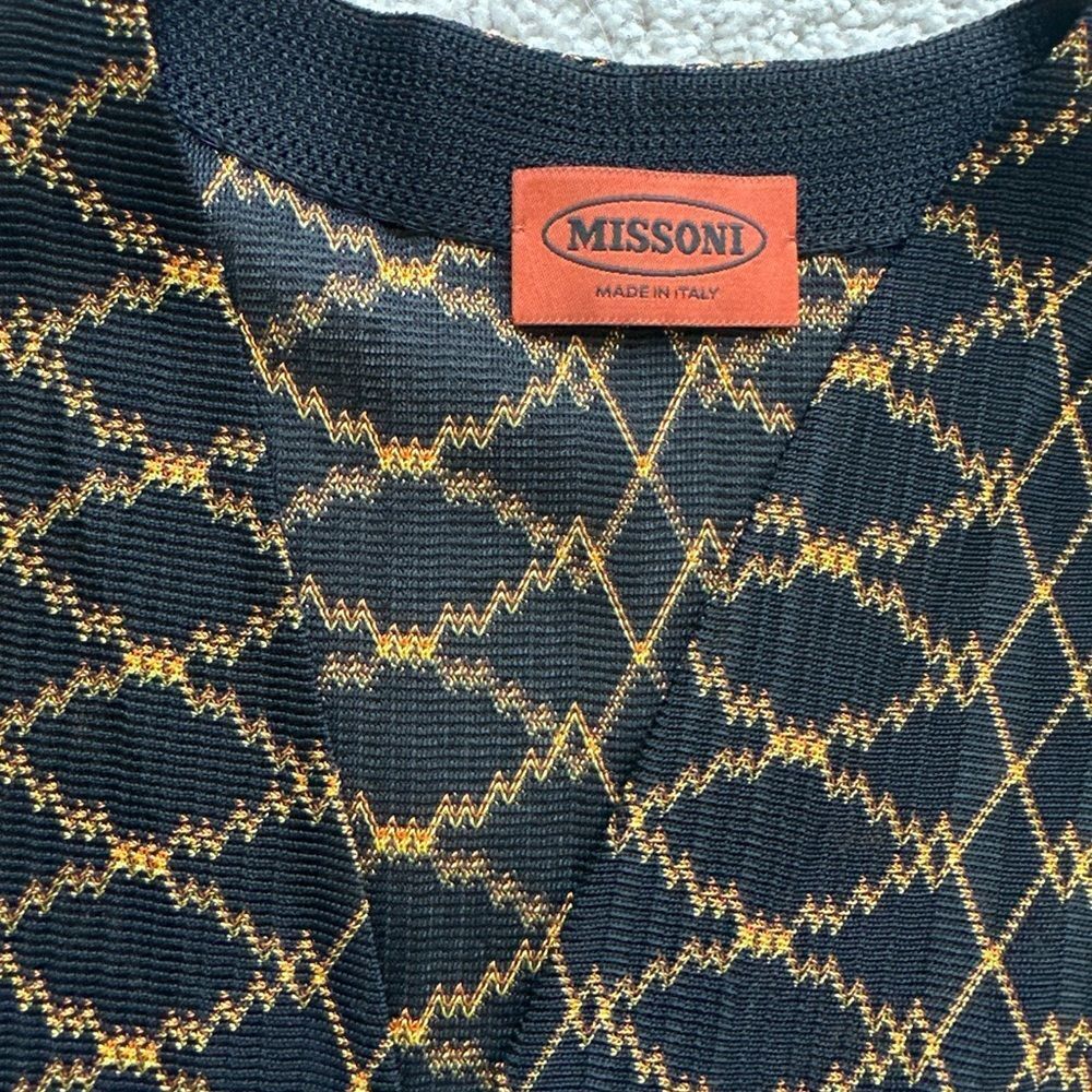 MISSONI Womens Size 38 / 2 Delgrade Knit Long Cardigan Sweater Multi Color - Picture 7 of 10